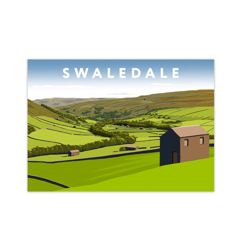 Swaledale Yorkshire Moors by Richard O'Neill - Print, 42 cm H x 59.4 cm W x 3 cm D