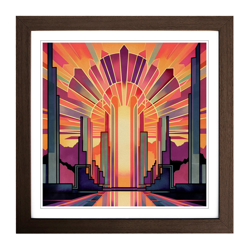 Single Picture Frame Print on Wood, Walnut