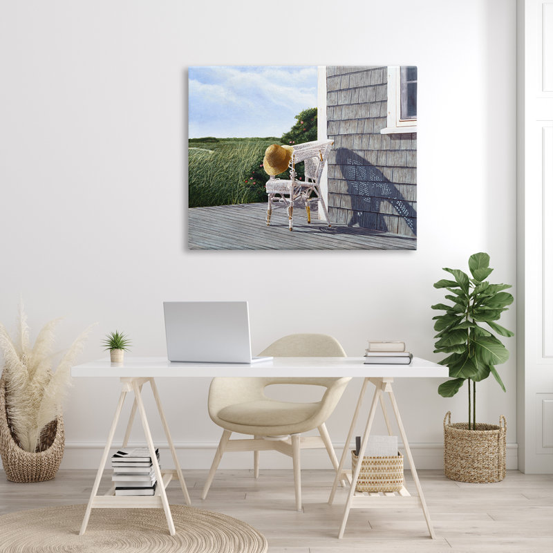 «Seaside Porch Landscape», par Tom Mielko, impression sur toile tendue, H 36 po x l 48 po x P 1,5 po, Toile tendue