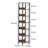 Narrow Bookshelf Tall Skinny Bookcase 6 Tier Storage Rack-360706838
