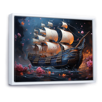 Pirate Ship Nightly Voyage III - Art mural pirate