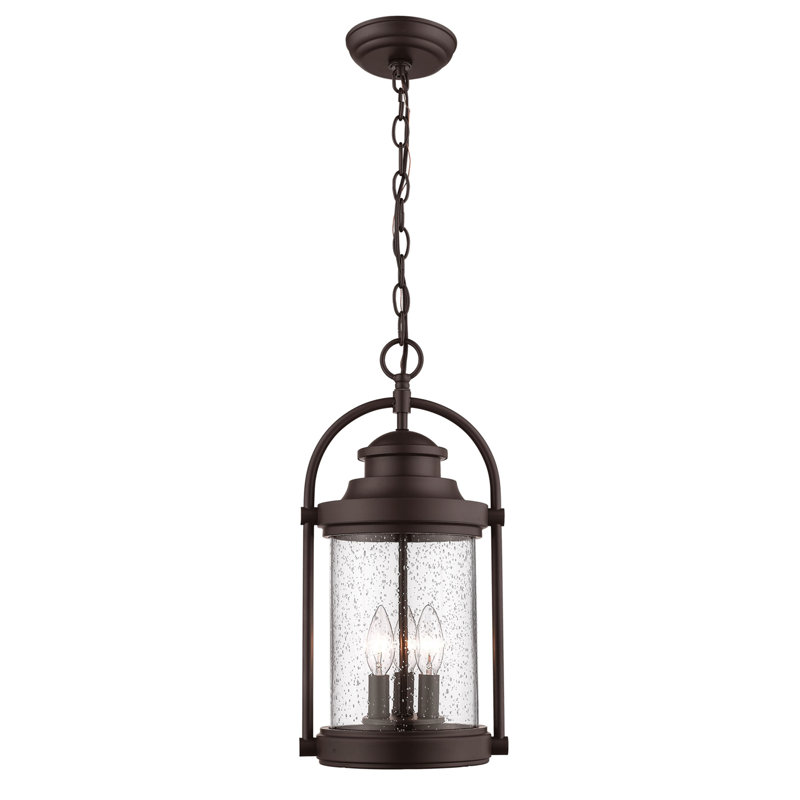 Lanterne suspendue d'extérieur 3 lumières Bolles, Bronze