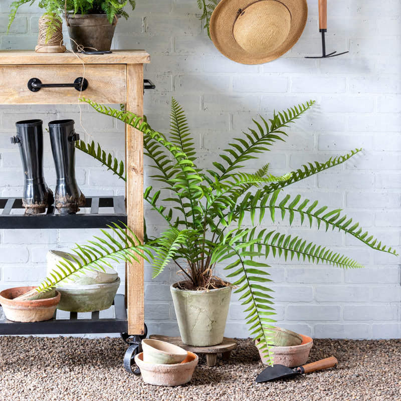 40.0'' Faux Fern Plant in Pot