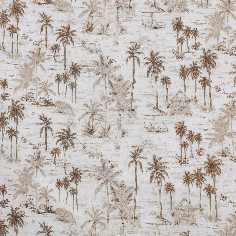 Tommy Bahama Casablanca Garden Shower Curtain, Ensemble de draps pour grand lit avec 2 taies d'or, Surfside brun