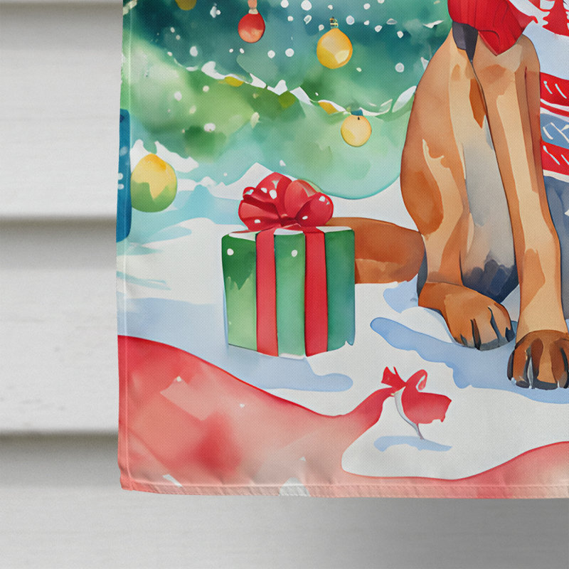 Drapeau de Noël Redbone Coonhound, H 40 po x l 28 po