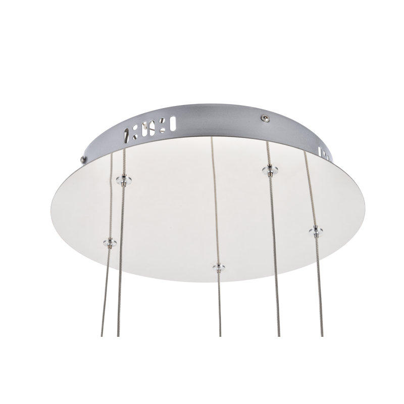 Alfee 5 - Light LED Cluster Pendant, Chrome