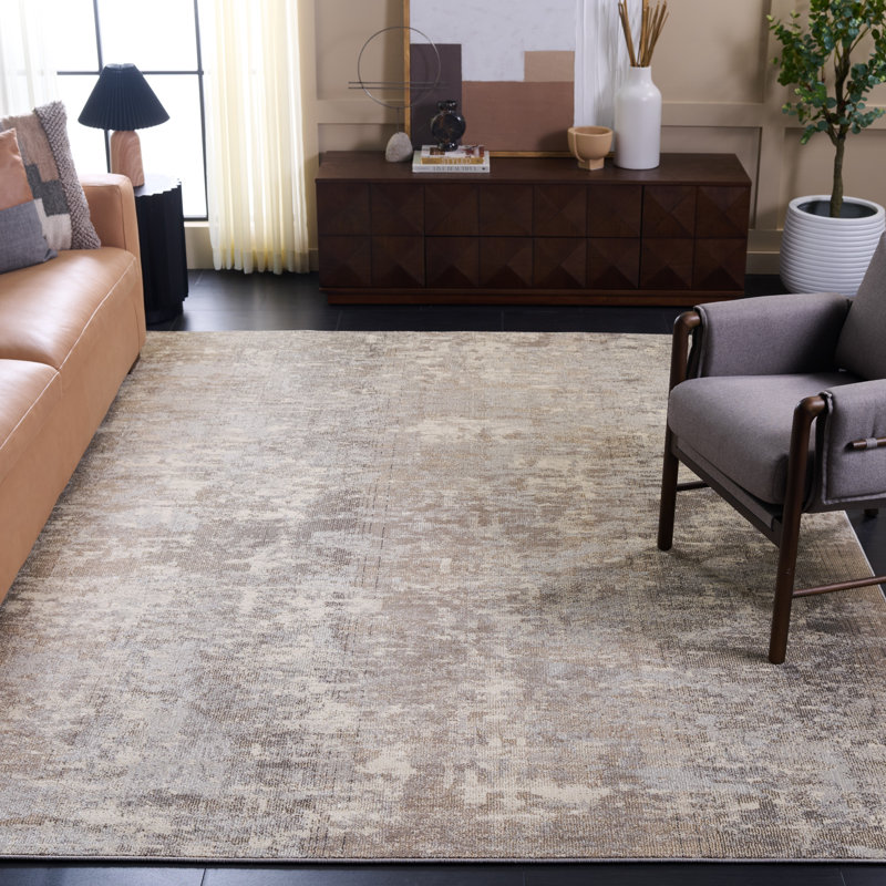 Tapis gris / bleu Gammage, Light Grey/Beige, Rectangle 8 pi x 10 pi