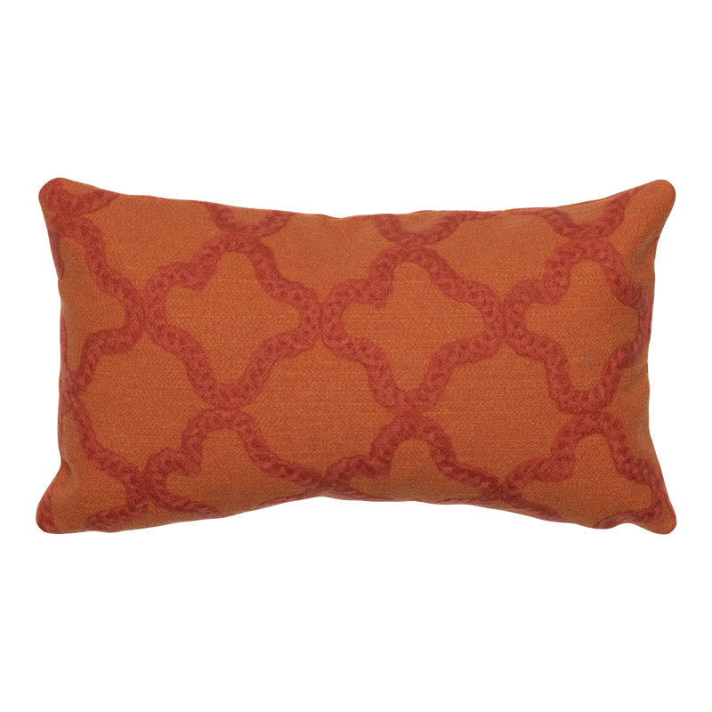 Visions I Embroidered Outdoor Throw Pillow