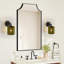 1 - Light Boho Farmhouse Wooden Armed Sconce 