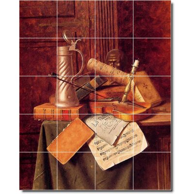 17"" x 21.25"" Ceramic Painting Decorative Mural Tile 4.25"" x 4.25 -  Picture-Tiles.com, W04080-S