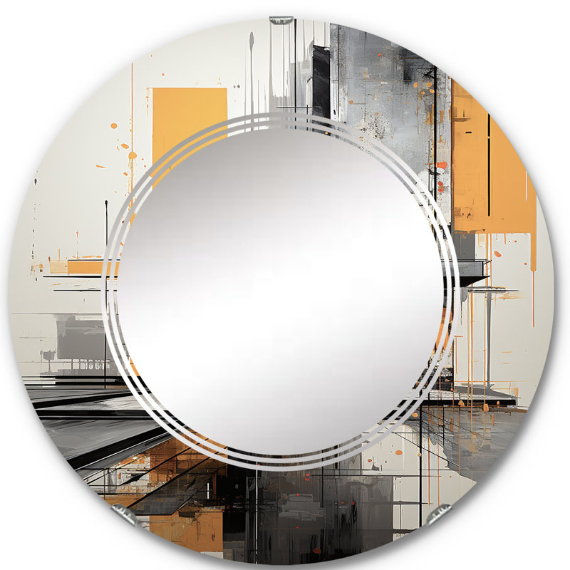 Cronulla - Miroir mural moderne rond, 24 po x 24 po