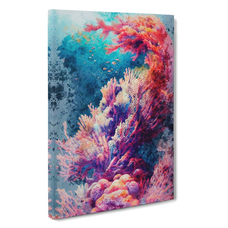 Beauteous Coral Reef - Wrapped Canvas Print, 76cm H x 50cm W x 3cm D