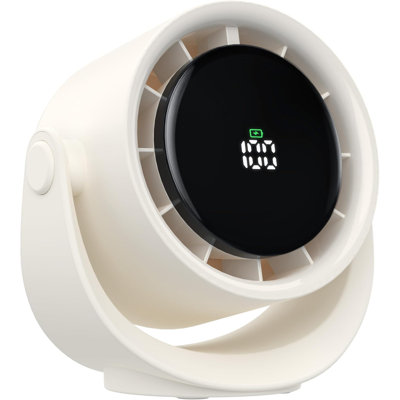 Portable Desk Fan - 5 Speed Rechargeable Battery Operated Fan, 4000Mah 17H Cooling, Powerful Small Turbo Fan For Bedroom Office Dorm Travel Camping