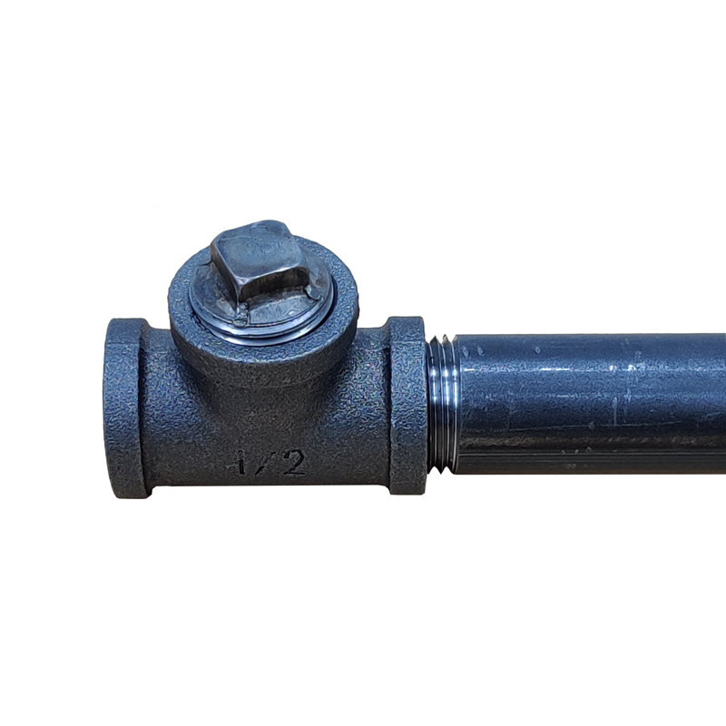 1/2" Black Pipe Plug Fitting Cast Iron Connector Industrial Steel Grey Fits Standard Half Inch Black