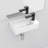 Myhomekeepers 10'' White Ceramic Rectangular Bathroom Sink