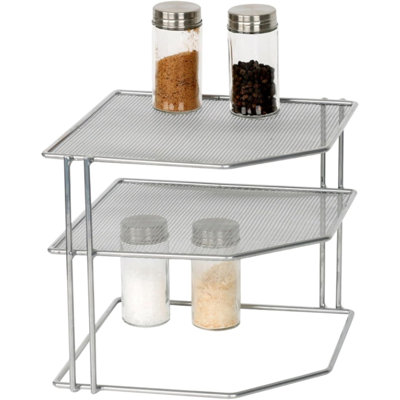 Support de coin en plastique à 3 niveaux pour cuisine, tablette de soutien, garde les épices et les tasses organisées, E8E6E6C8D5B94B5CA6BA66B8B3D93D36