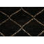 Tapis noir marocain à motif treillis noir 4 x 6