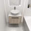 Meuble-lavabo mural 24 po avec lavabo en céramique et porte à fermeture en douceur