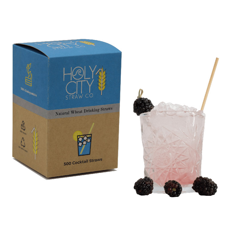 Tige de blé cocktail buvant des pailles
