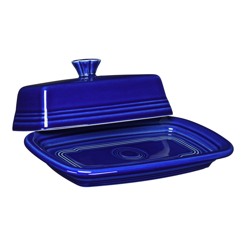 Très grand beurrier couvert Fiesta 8 1/8 po x 5 1/8 po, Tombée de la nuit