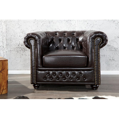 Honeycutt Faux Leather Club Chair