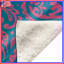 Couvertures à motif cachemire rose et bleu-130507774