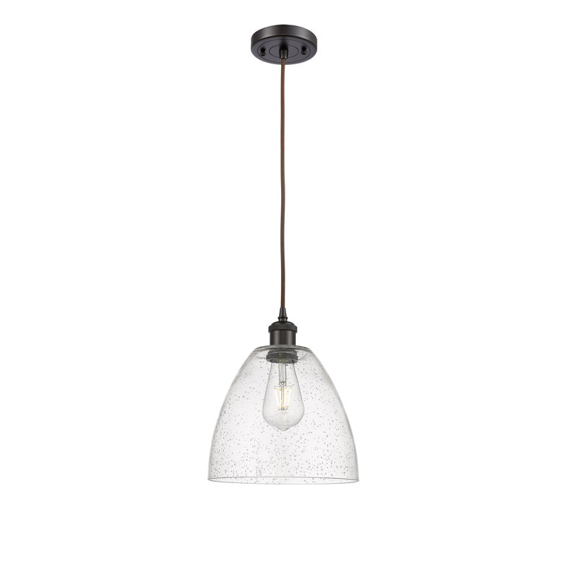 Haide 1 - Light Single Pendant, 13.25" H x 9" W x 9" D, Oil Rubbed Bronze, LED