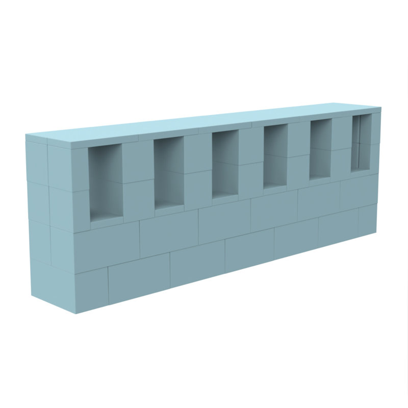 Meuble télé pour téléviseur de 70 po ou moins, Bleu clair, 25" H x 72" W x 12" D