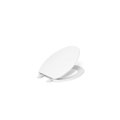 Kohler Brevia Slow Close Elongated White Plastic Toilet Seat