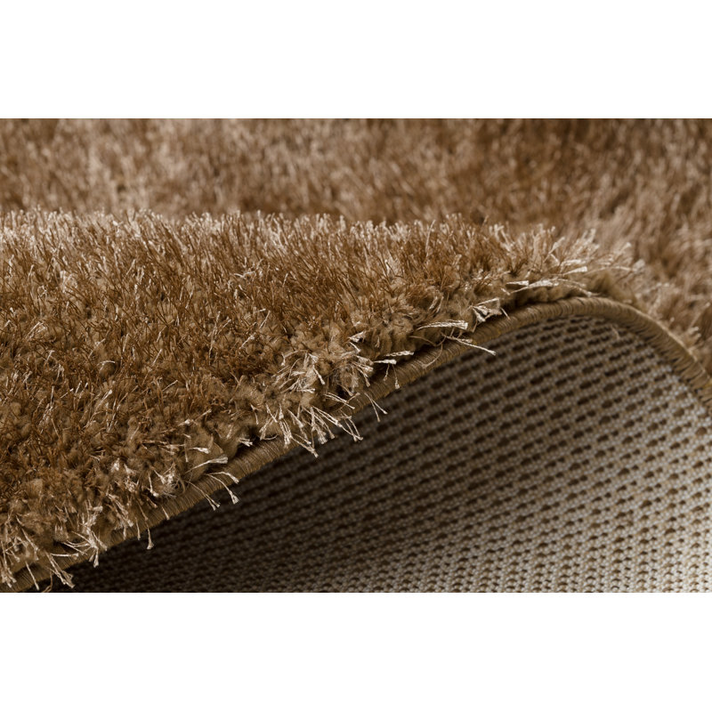 Taryn Solid Colour Area Rug, Round 200cm, Brown