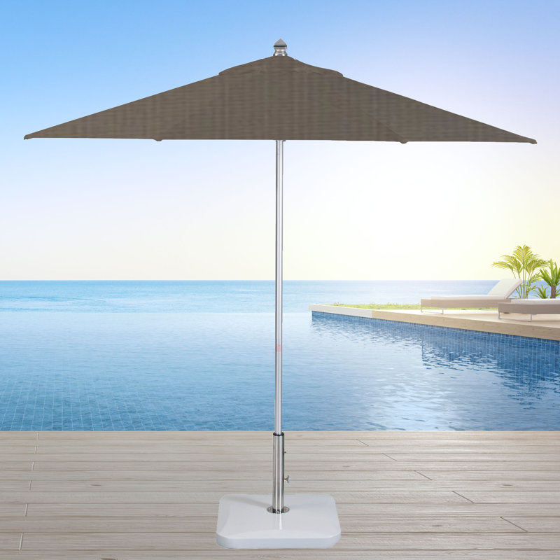 SunbUmbrella - marché de 9 pi x 9 pi Juna, Blanc, Sunbrella® Spectrum graphite à tissage uni
