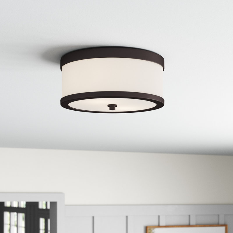 Atman Glass Flush Mount, Venetian Bronze