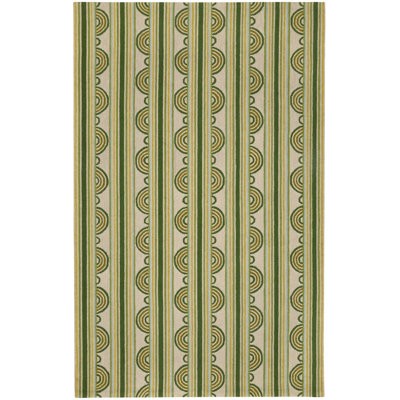 Button Olive Hand Micro Hooked Wool Rug
