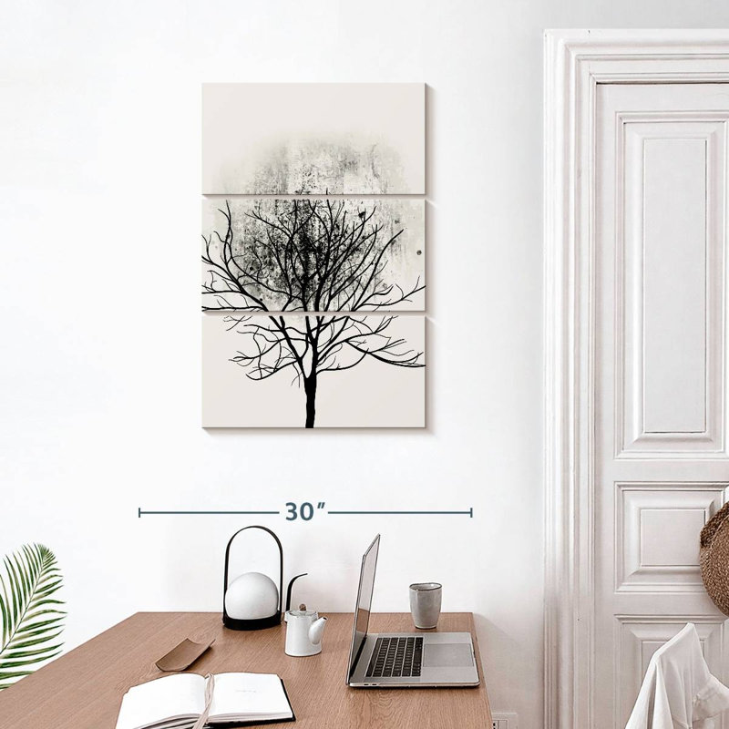 Harnek Black Tree Study, 32" H x 20" W
