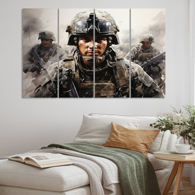 Military in the Line II - Army Metal Wall Art Prints Set
