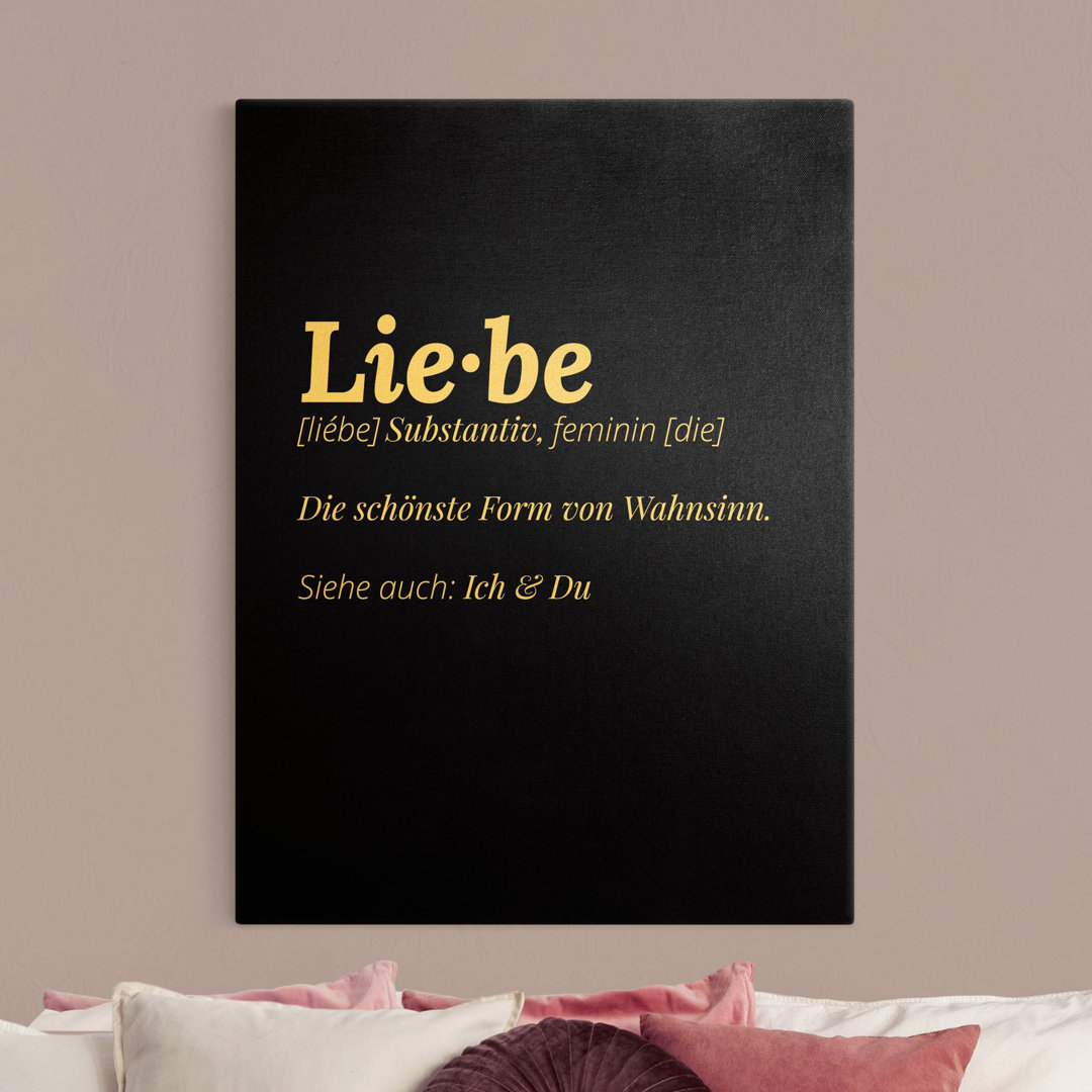 Leinwandbild Die Definition der Liebe