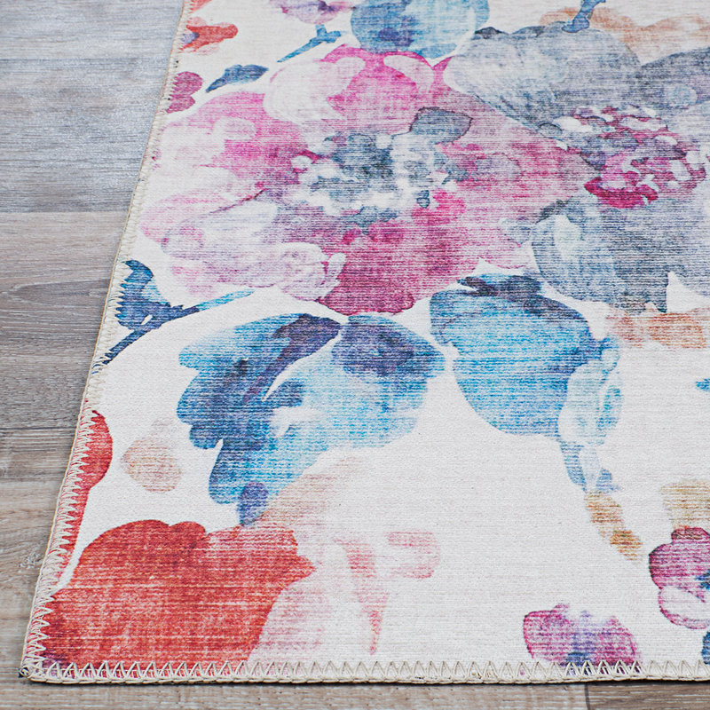Tapis de zone pivoine floral Boss, Rectangle 5 pi x 8 pi