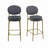 2-Pack Modern Velvet Bar Stools-80488503