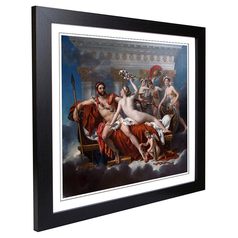March Venus by Jacques Louis-David - Framed Print, Black