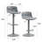 Modern PU Leather Adjustable Counter Height Swivel Barstools(Set Of 2)-500800898