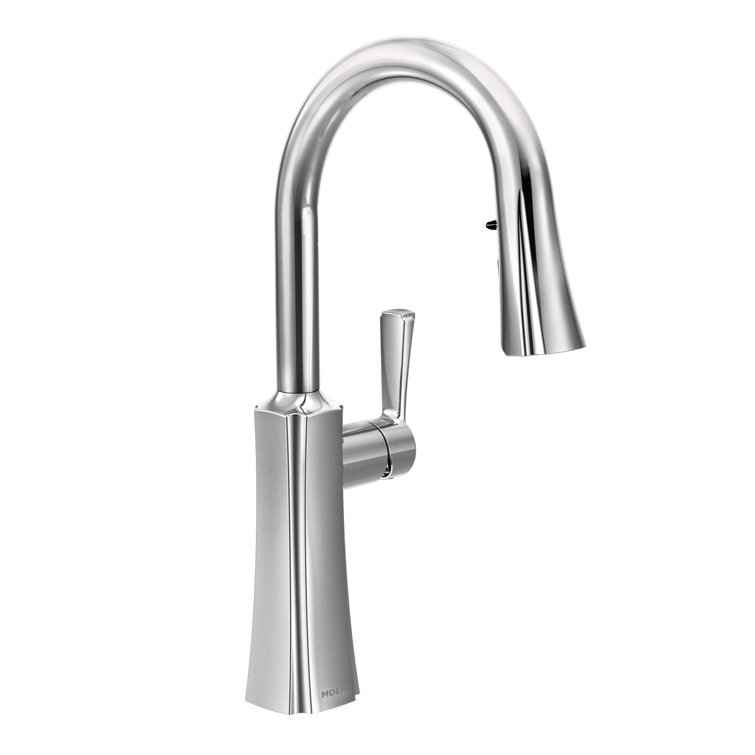 Etch Pull Down Single Handle Kitchen Faucet with Duralock and Reflex
