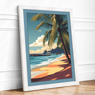 Tropical Beach Retreat Coastal - Framed Print