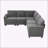 89*89" Oversized Velvet Modern Sectional Sofas