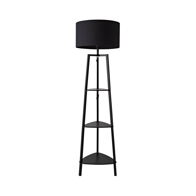 Aidrian 155cm Tripod Floor Lamp, Yes, Black, Matt Black