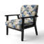 Chaise d'appoint florale Cobalt-6885761