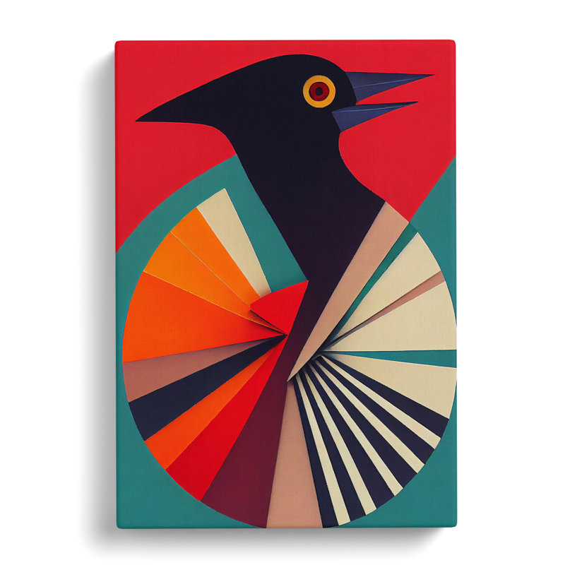 Crow Bird Abstract Vol.3 - Wrapped Canvas, 50cm H x 35cm W x 3cm D