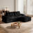 Boneless Cloud Sectional Boneless Sofa with Ottoman, Modular L Shaped Couch with Layered Cushion, Fluffy Comfy Couches for Living Room, No Assembly-1000166283