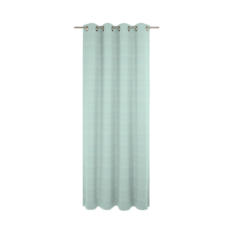 Wybron Little Parrot Eyelet Opaque Curtain, Turquoise/Mint Cream, 145 W x 175 D cm