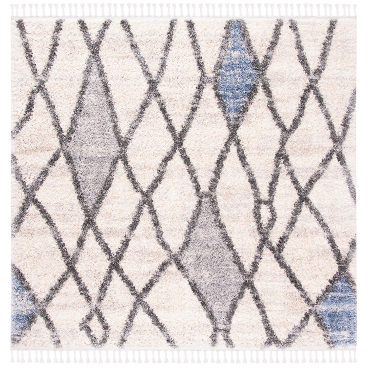 Triplett Fringe Shag Performance Abstract Rug
