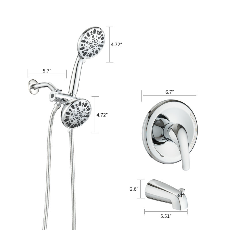 Robinet de baignoire avec valve brute, Argent